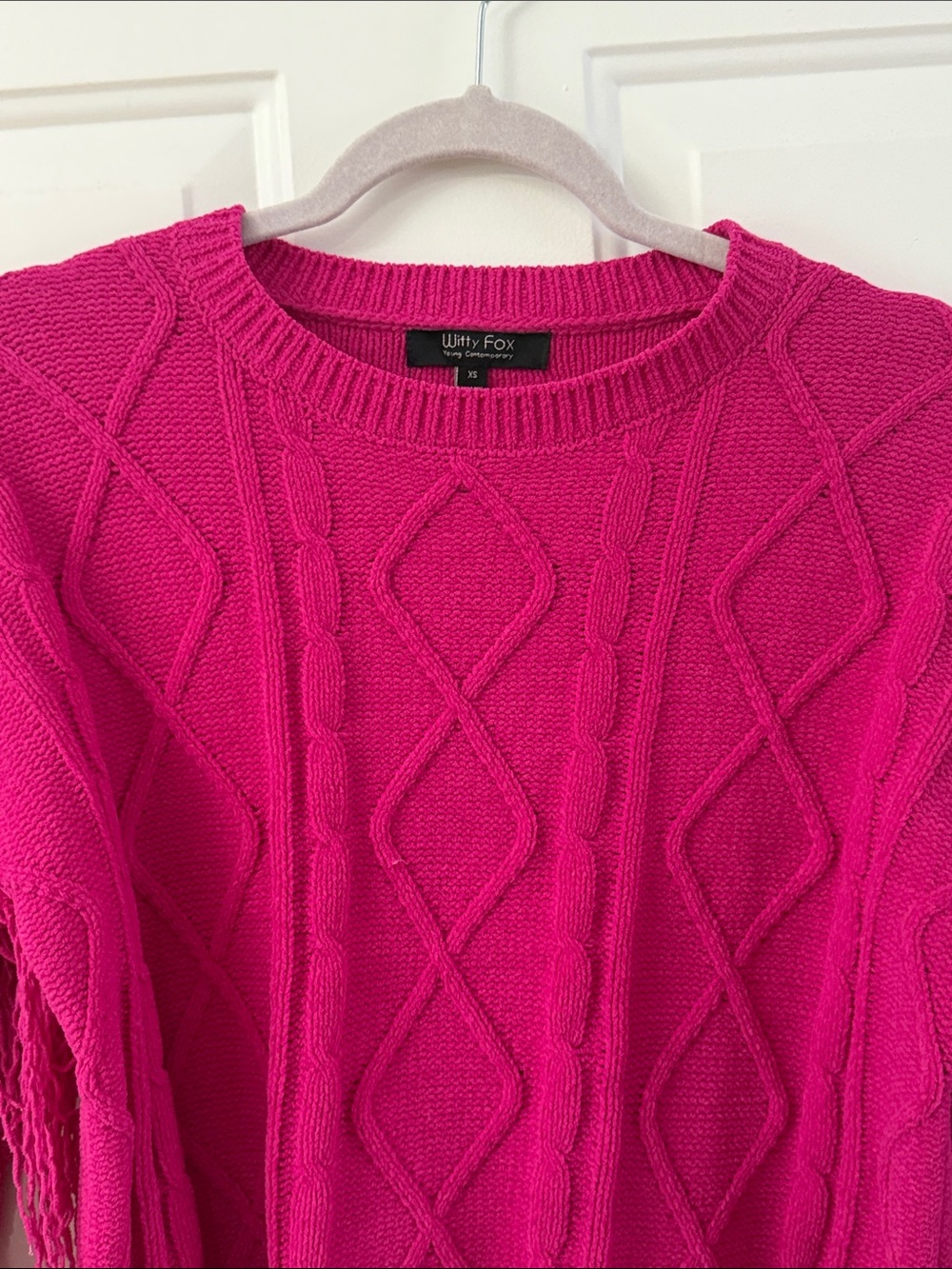 Witty Fox Women's Bright Pink Sweater - XS